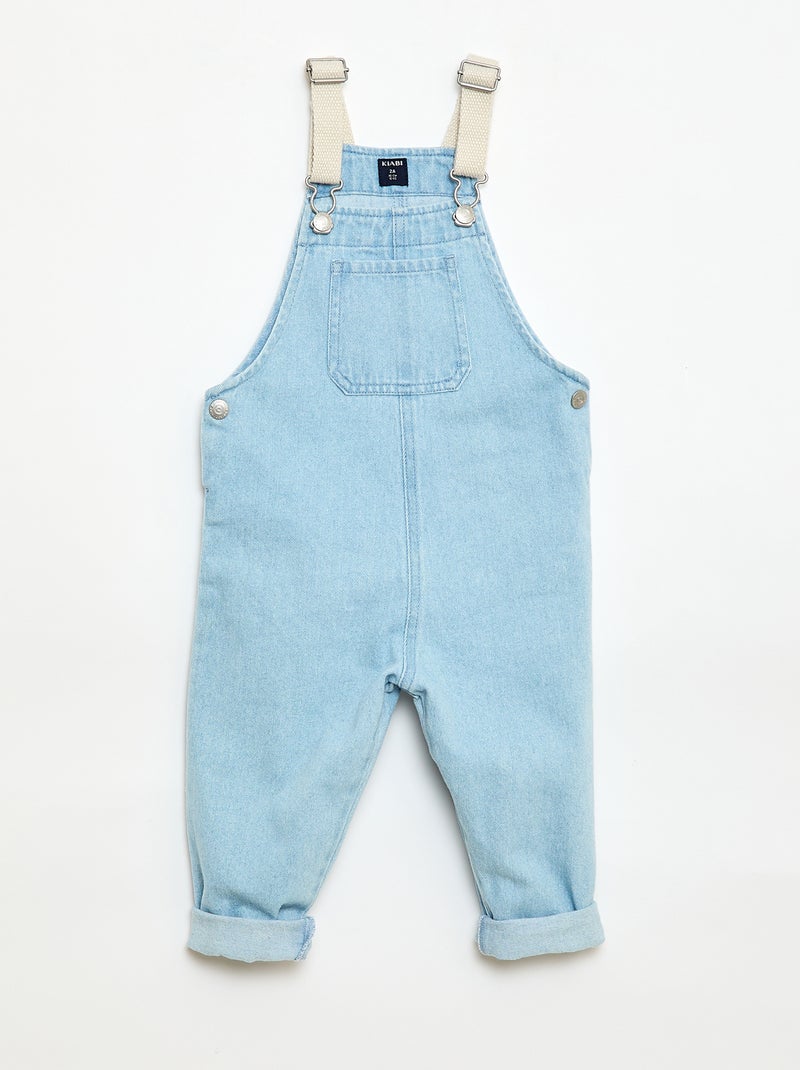 Jardineira de ganga com bolso aplicado Azul - Kiabi