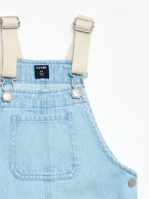 Jardineira de ganga com bolso aplicado - Kiabi