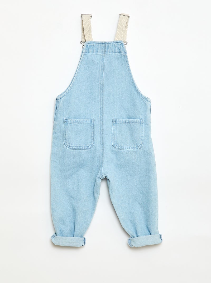 Jardineira de ganga com bolso aplicado Azul - Kiabi