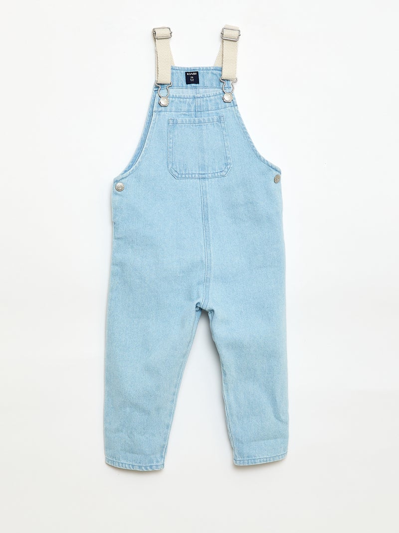 Jardineira de ganga com bolso aplicado Azul - Kiabi