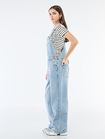 Jardineira de ganga reta