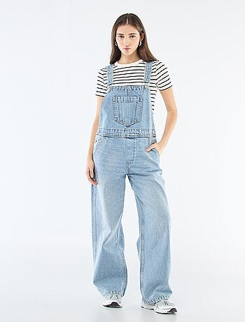 Jardineira de ganga reta