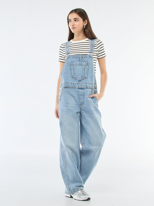 Jardineira de ganga reta - Kiabi