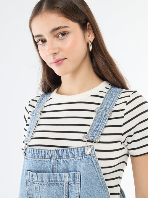 Jardineira de ganga reta - Kiabi