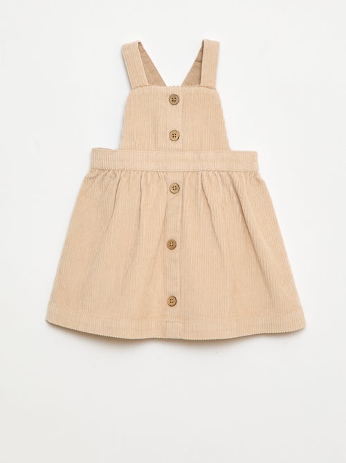 Jardineira de Veludo com Alças - Kiabi