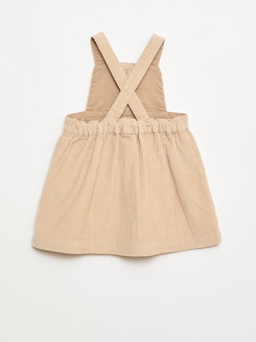 Jardineira de Veludo com Alças - Kiabi