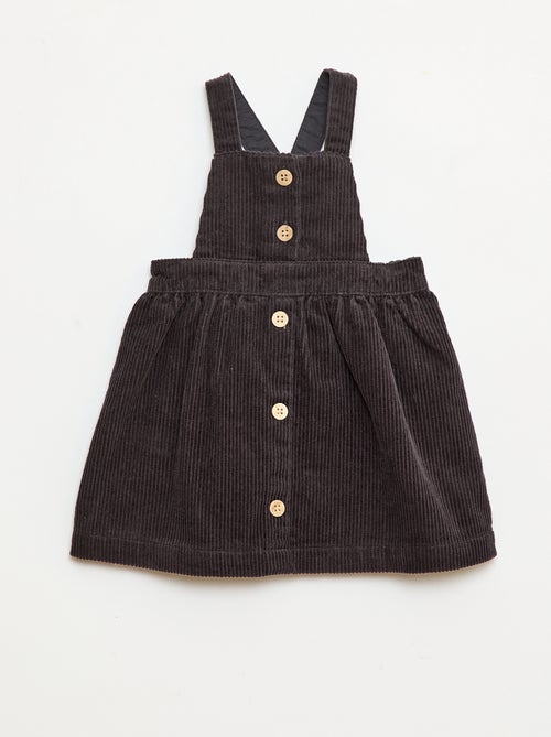 Jardineira de Veludo com Alças - Kiabi