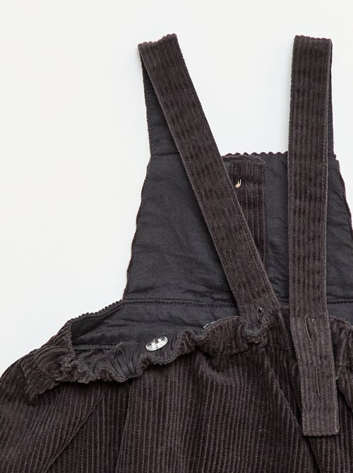 Jardineira de Veludo com Alças - Kiabi