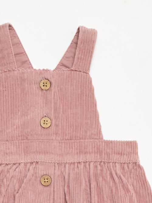 Jardineira de Veludo com Alças - Kiabi