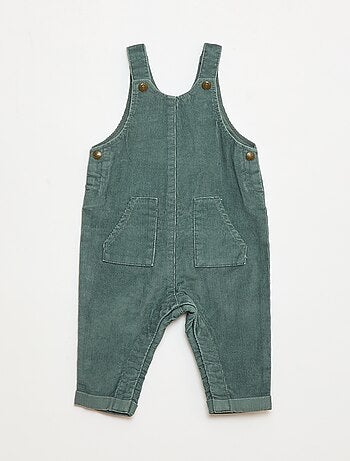 Jardineira de veludo cotelê