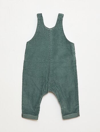 Jardineira de veludo cotelê