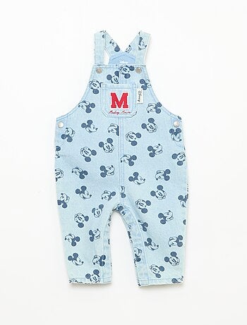 Jardineira em denim estampado 'Disney'