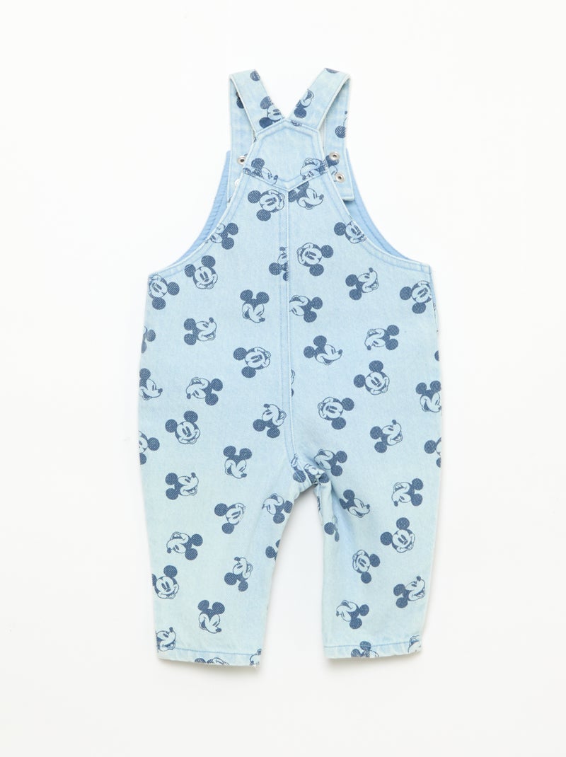 Jardineira em denim estampado 'Disney' Azul - Kiabi