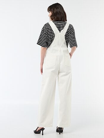 Jardineira em ganga com bolso frontal