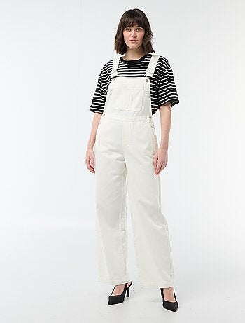 Jardineira em ganga com bolso frontal