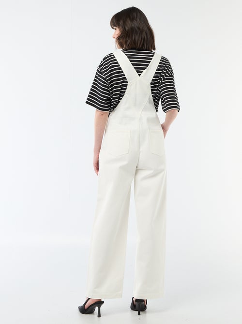 Jardineira em ganga com bolso frontal - Kiabi