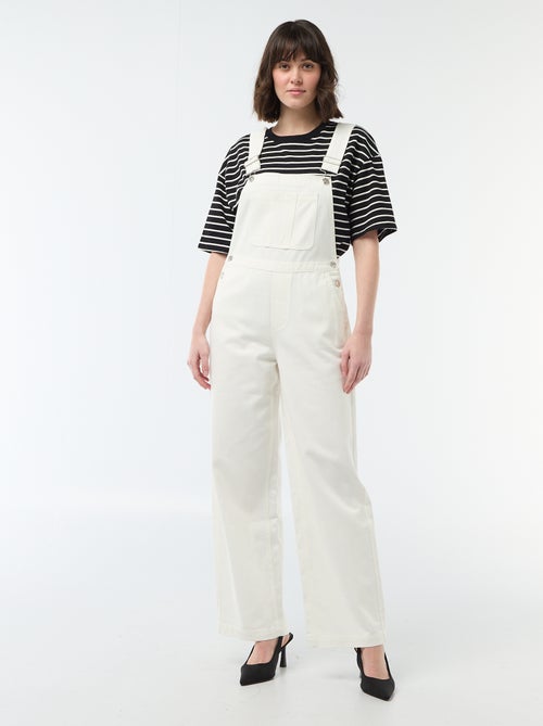 Jardineira em ganga com bolso frontal - Kiabi