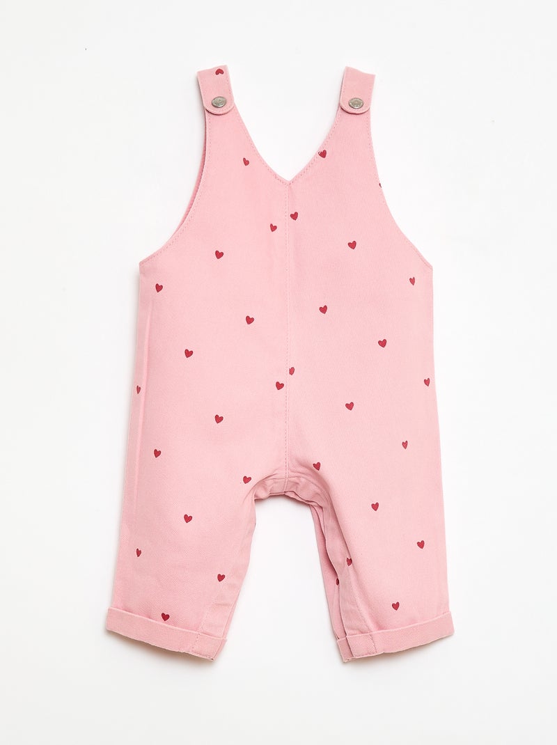 Jardineira em sarja Rosa - Kiabi