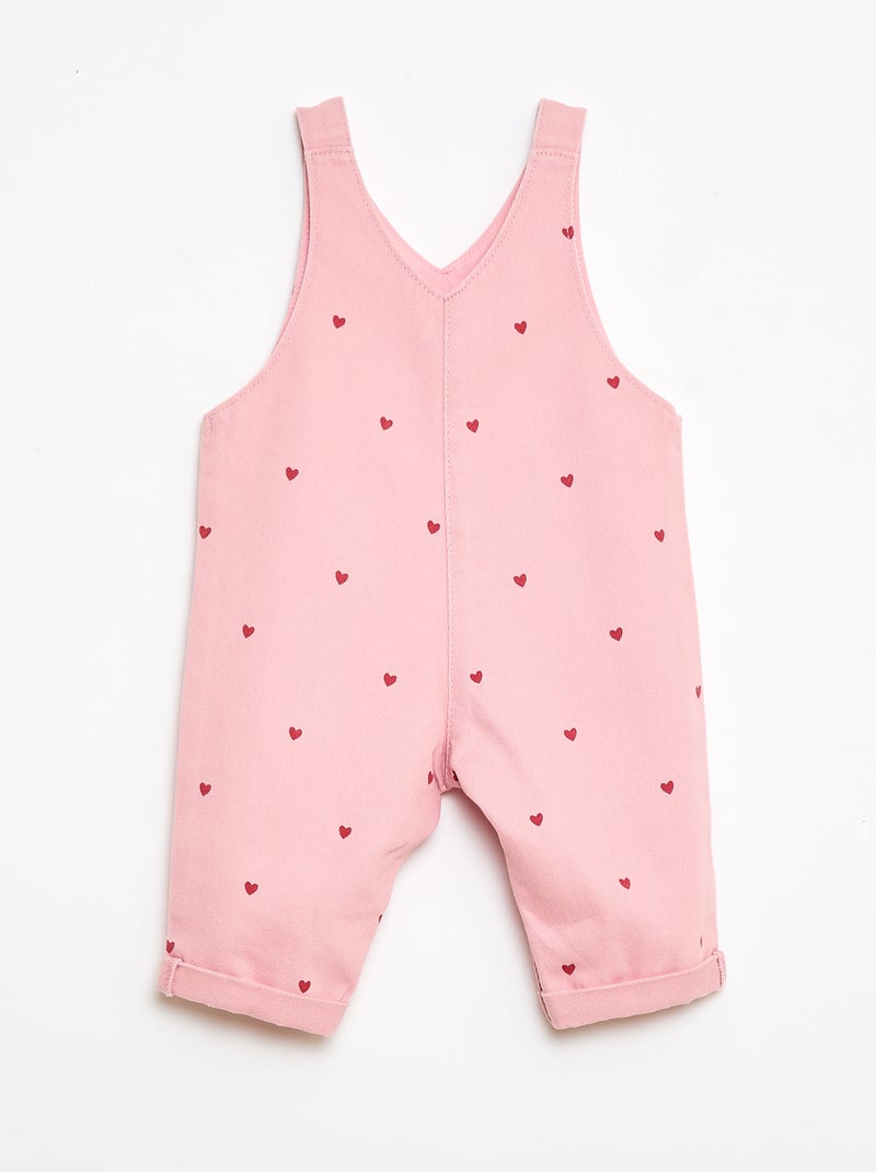 Jardineira em sarja Rosa - Kiabi