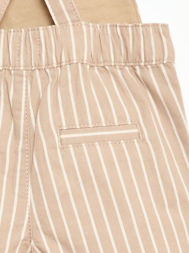 Jardineira leve com alças ajustáveis Bege - Kiabi