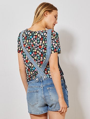 Jardineiras-calção de ganga - Kiabi