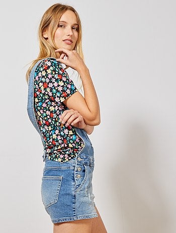 Jardineiras-calção de ganga - Kiabi