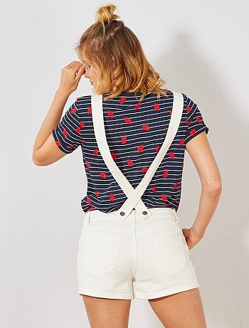 Jardineiras-calção de ganga - Kiabi