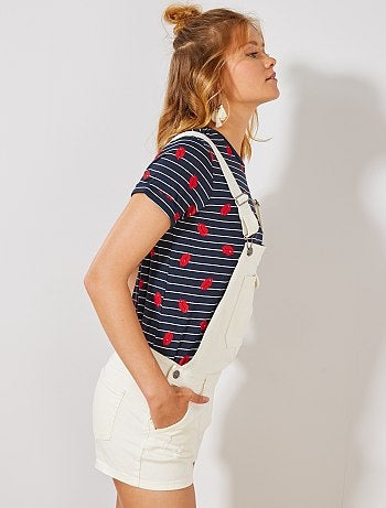 Jardineiras-calção de ganga - Kiabi