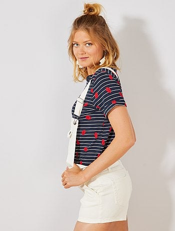 Jardineiras-calção de ganga - Kiabi