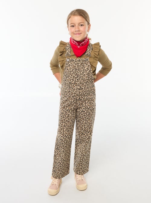 Jardineiras calças leopardo - Kiabi