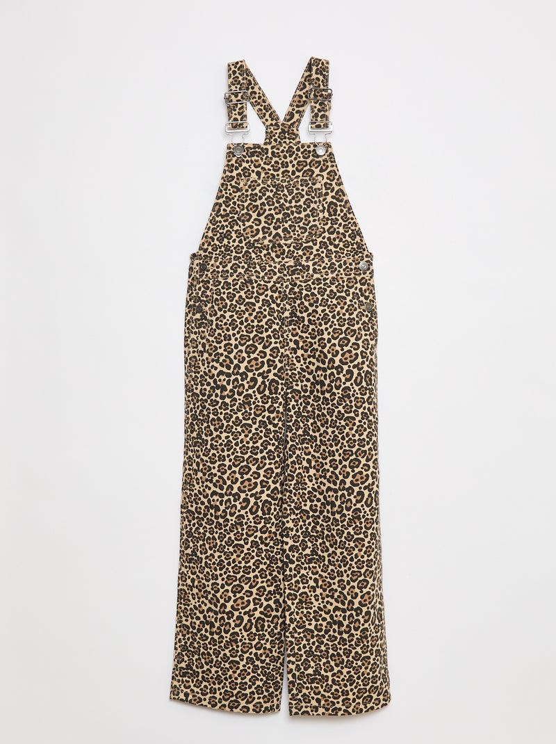 Jardineiras calças leopardo Bege - Kiabi
