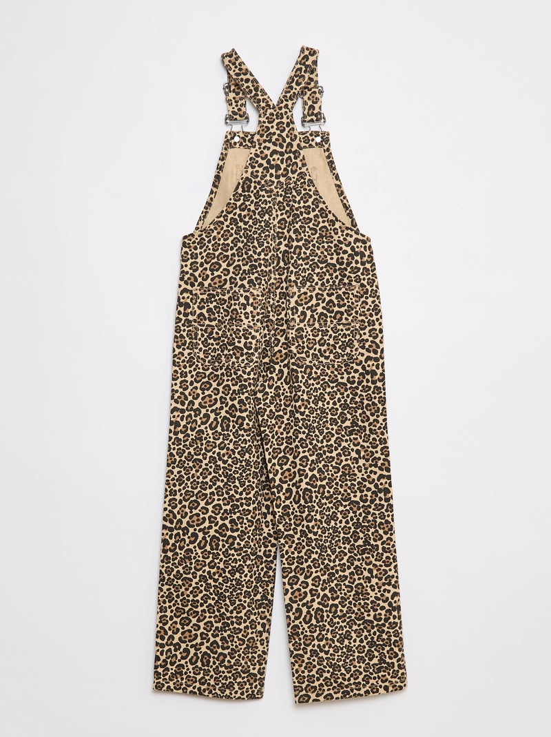 Jardineiras calças leopardo Bege - Kiabi