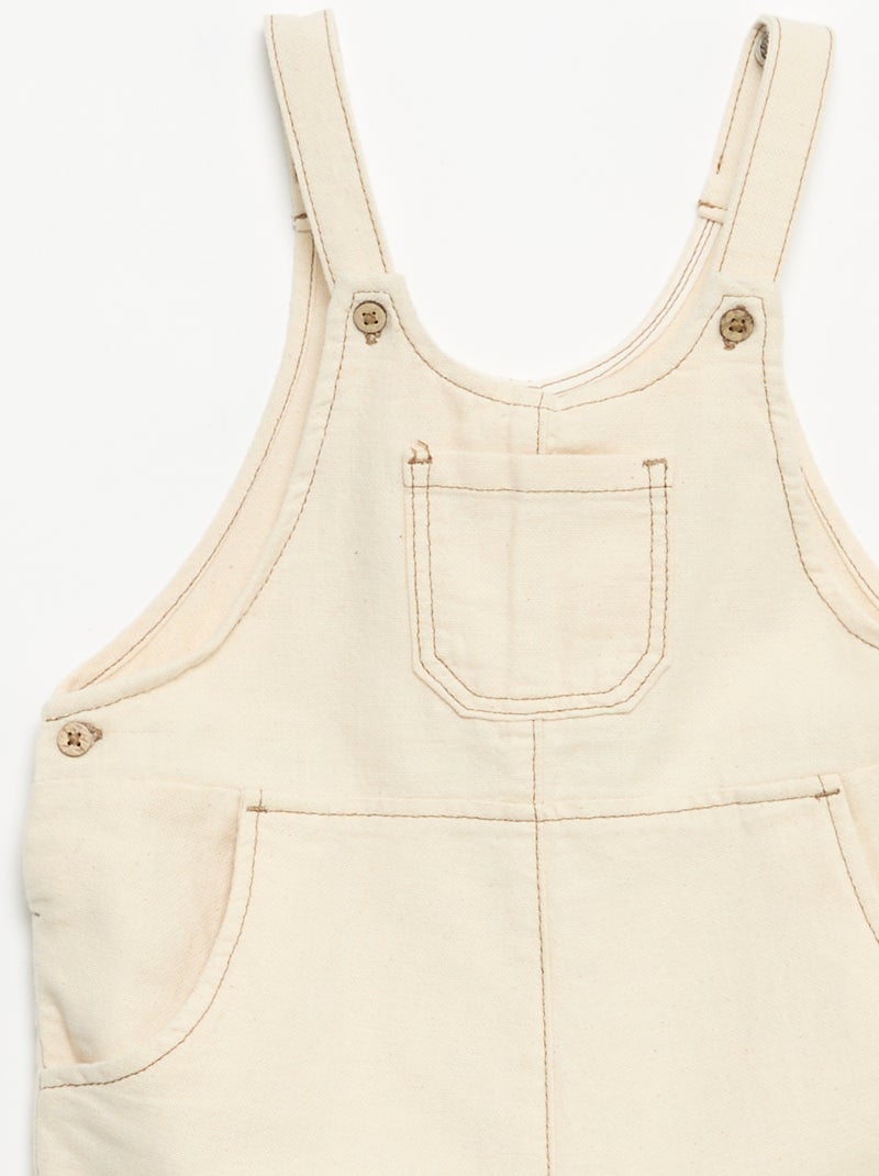Jardineiras com bolsos Branco - Kiabi