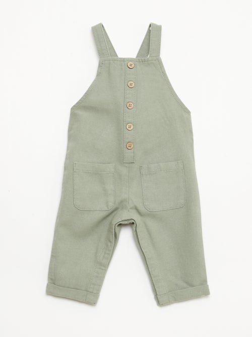 Jardineiras compridas em mistura de linho - Kiabi