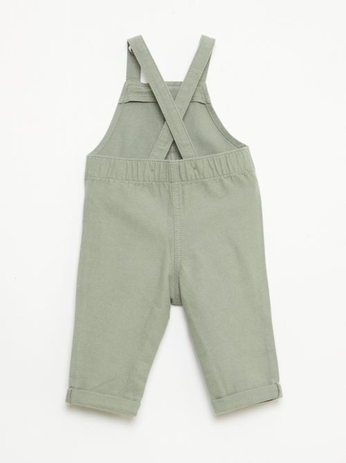 Jardineiras compridas em mistura de linho - Kiabi