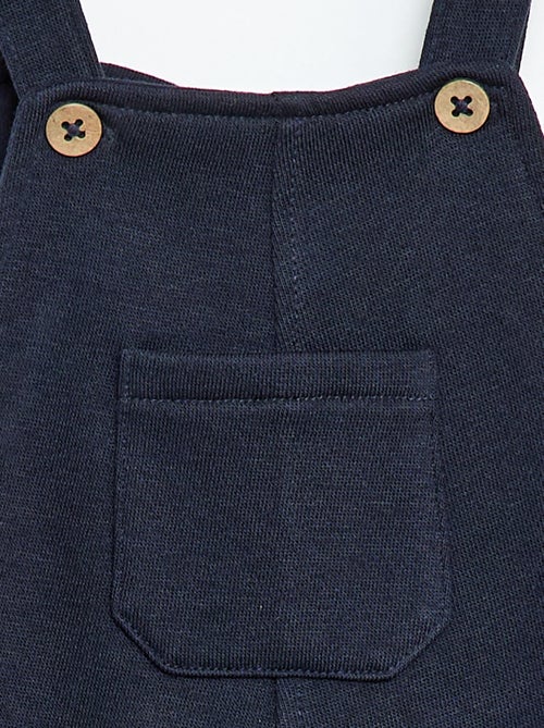 Jardineiras compridas em moletão com alças ajustáveis - Kiabi