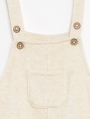 Jardineiras compridas em moletão com alças ajustáveis