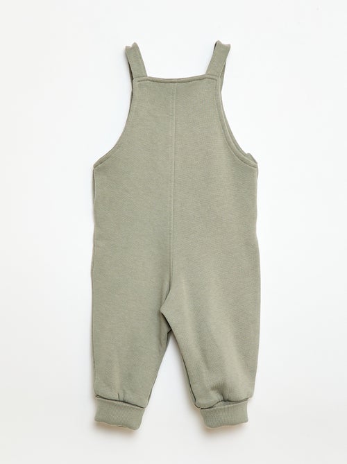 Jardineiras compridas em moletão com alças ajustáveis - Kiabi