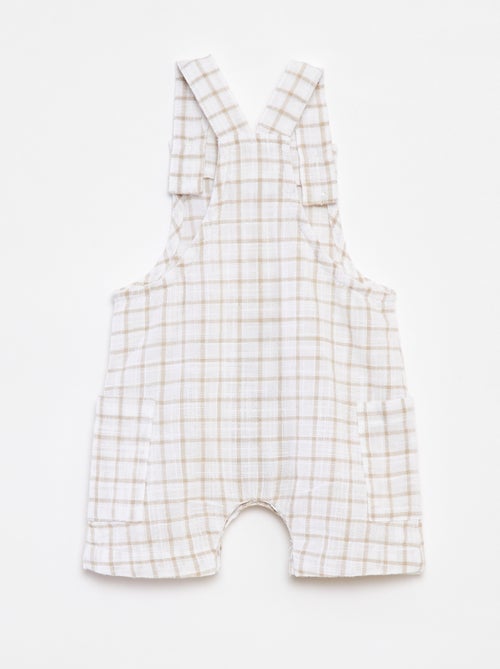 Jardineiras curtas aos quadrados 'Name it' - Kiabi