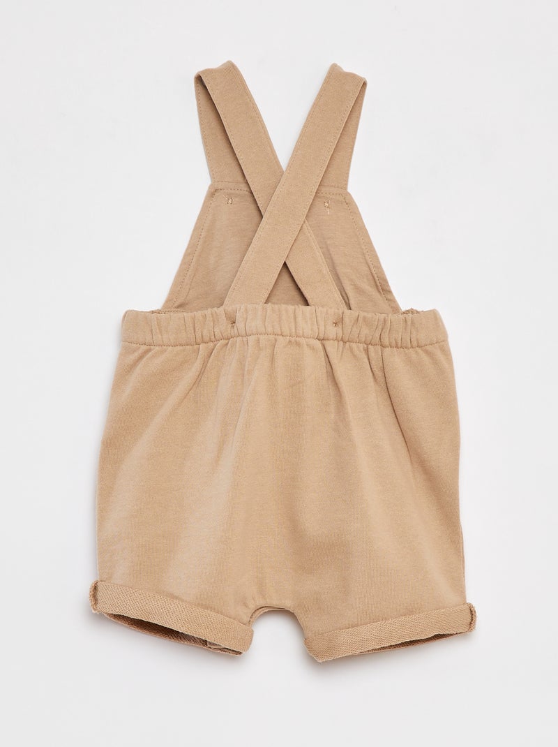 Jardineiras curtas com alças cruzadas BEGE - Kiabi