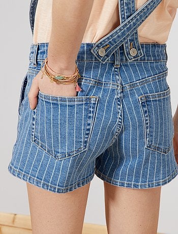 Jardineiras curtas de ganga - Kiabi