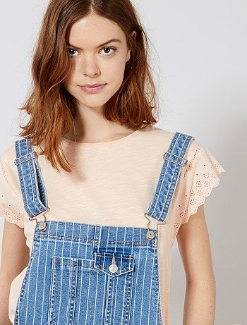 Jardineiras curtas de ganga - Kiabi