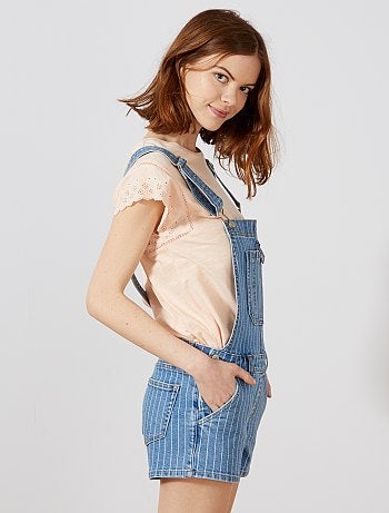 Jardineiras curtas de ganga - Kiabi