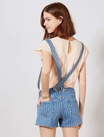 Jardineiras curtas de ganga - Kiabi