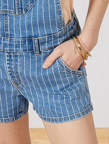 Jardineiras curtas de ganga - Kiabi