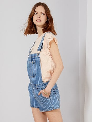 Jardineiras curtas de ganga - Kiabi