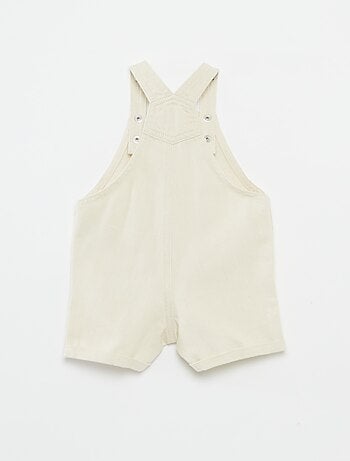 Jardineiras curtas de ganga colorida