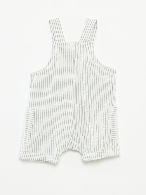 Jardineiras curtas em gaze de algodão 'Name it' - Kiabi