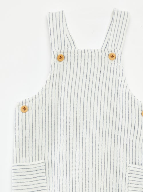 Jardineiras curtas em gaze de algodão 'Name it' - Kiabi