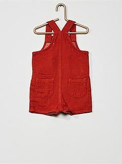 Jardineiras curtas em gaze - Kiabi